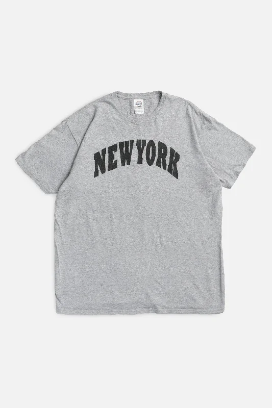 Vintage New York Tee - S Collared Crew Neck Turtle Neck