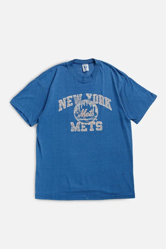 Vintage NY Mets MLB Tee - M Seamless Knitted Crochet