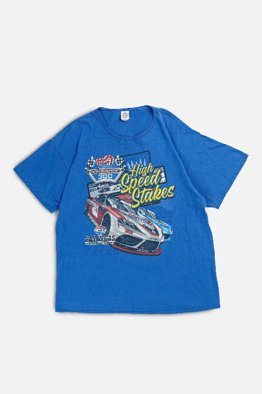 Vintage Racing Tee - L Sequined Glittery Shiny