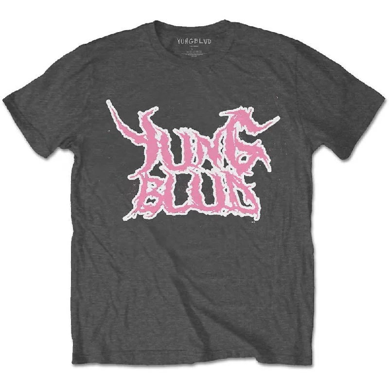 Yungblud | Official Band T-Shirt | DEADHAPPY Pink (Back Print) Graphic Embroidered Appliqued