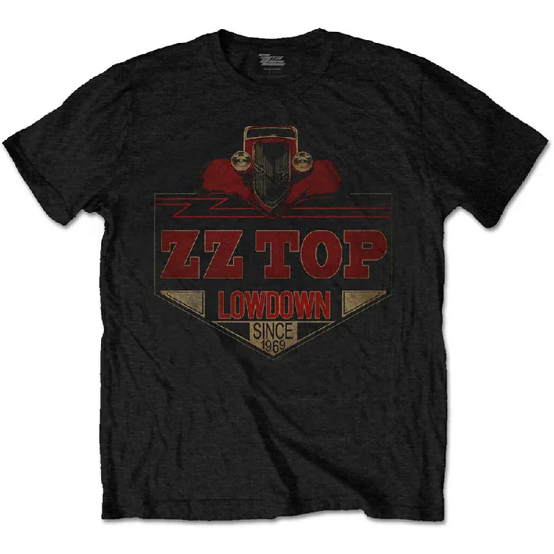 ZZ Top | Official Band T-Shirt | Lowdown Zippered Front Buttoned Front Snap Front