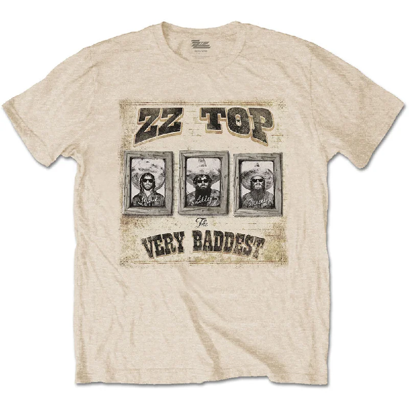 ZZ Top | Official Band T-Shirt | Very Baddest Mesh Blend Leather Blend Suede Blend