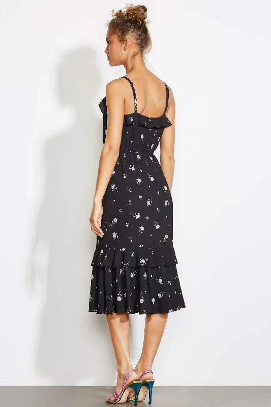 Cloud Steps Floral Midi Dress Cozy Tie-Dye Midi Dress