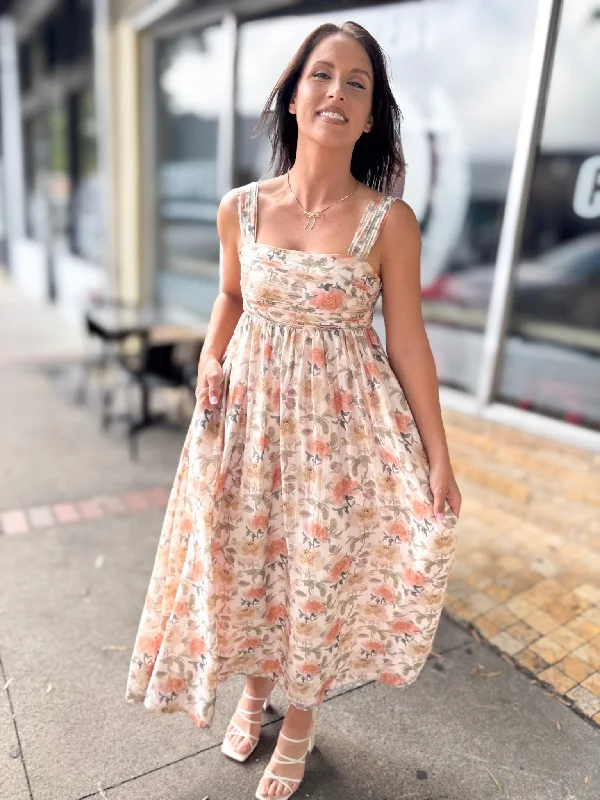 Classically Cute Midi Dress Elegant Floral Midi Dress