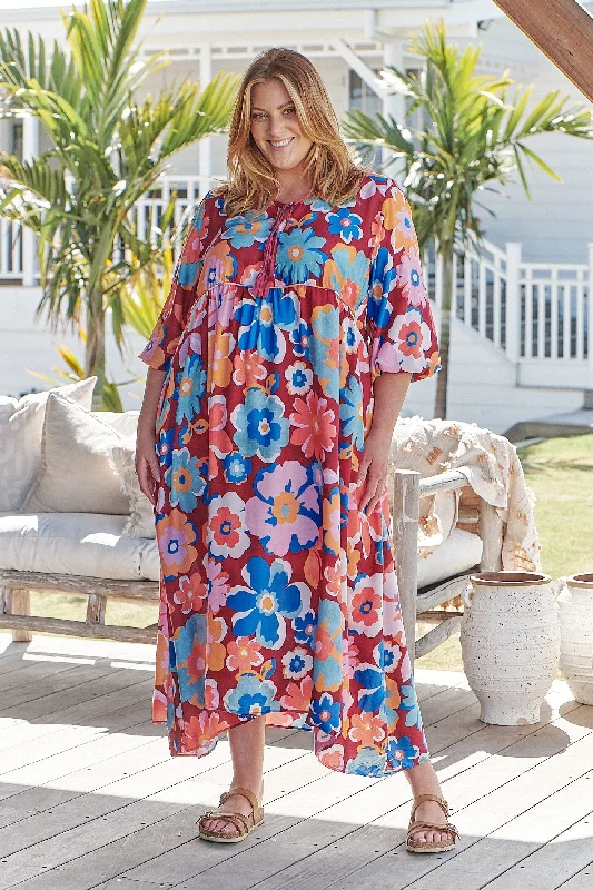 Penny Midi Dress - Valli Comfortable Stretch Midi Dress