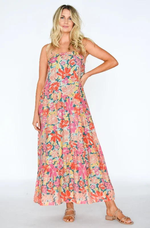 Valla Midi Dress Comfortable Adjustable Strap Midi Dress