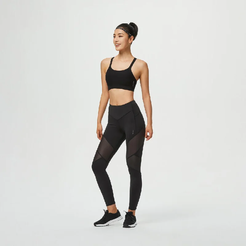 100 Women's Cardio Fitness Sports Bra - Black Soft Padded Bralette