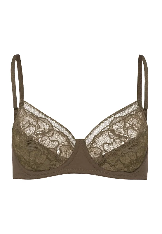 Selma Underwire Bra | Olive 70991-1775 Daily Comfort Bra
