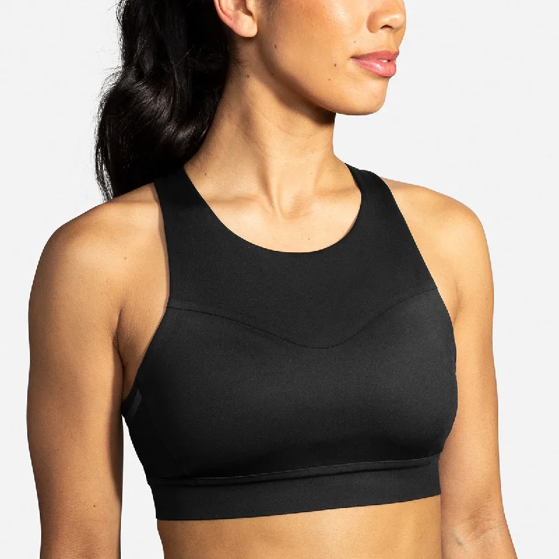 Brooks Drive 3 Pocket Run Bra - Black Light Padded Bra
