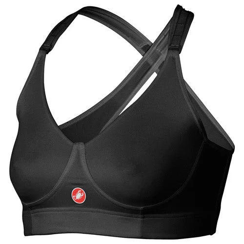 Castelli Womens Rosso Corsa Support Bra - Black Comfortable Lounge Bra