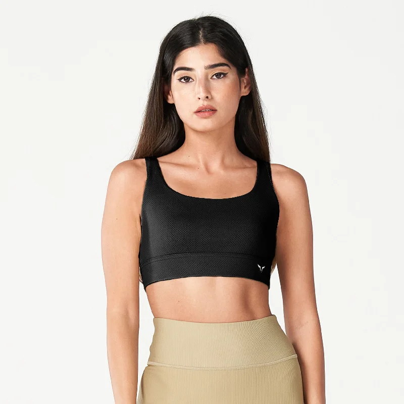 Code Power Bra - Black Elegant Silk Bra