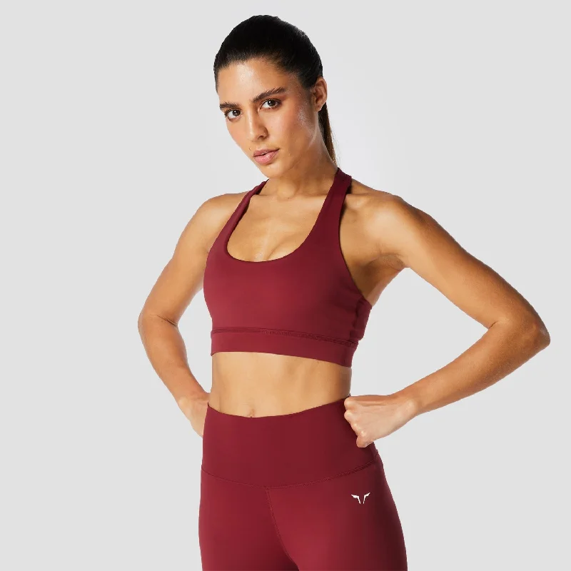 Core Agile Bra - Ruby Red Soft Mesh Bralette