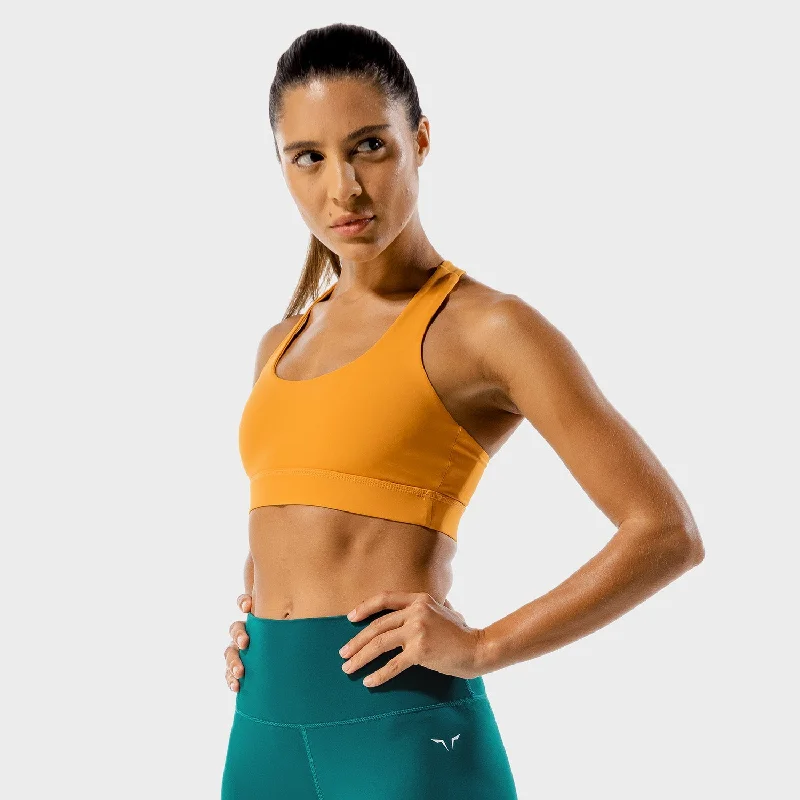 Core Agile Bra - Sunrise Yellow Elegant Satin Bralette