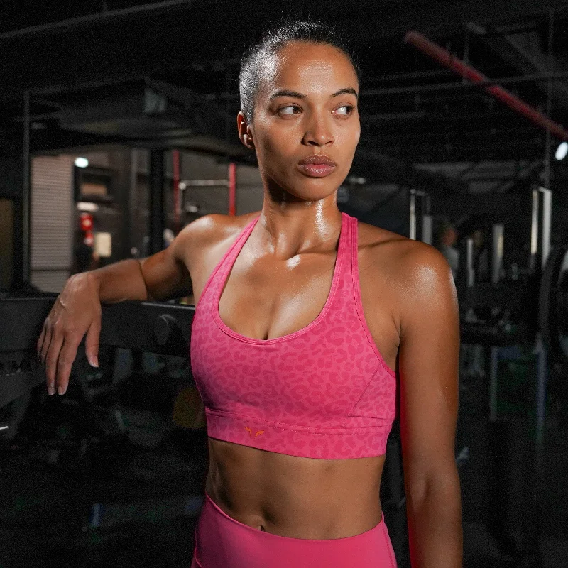 Core Elevate Bra - Hot Pink Print Breathable Comfort Bra