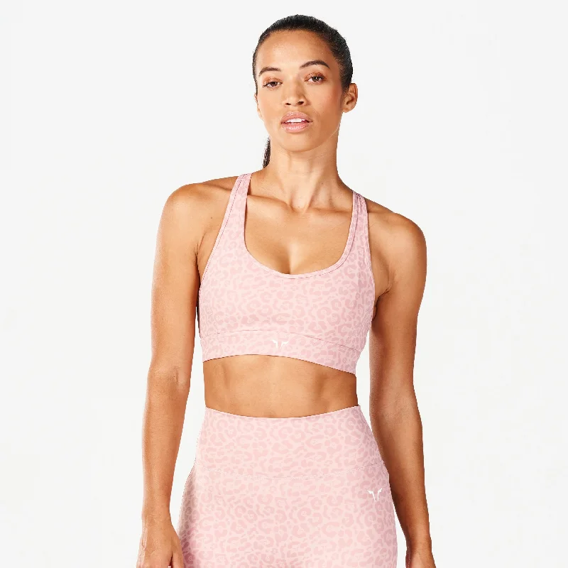 Core Elevate Bra - Pale Mauve Print Light Seamless Bra