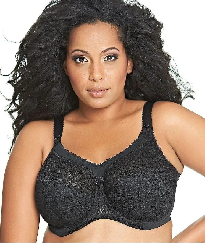 Goddess Adelaide Full Cup Underwired Bra  - Black Elegant Lace Lingerie