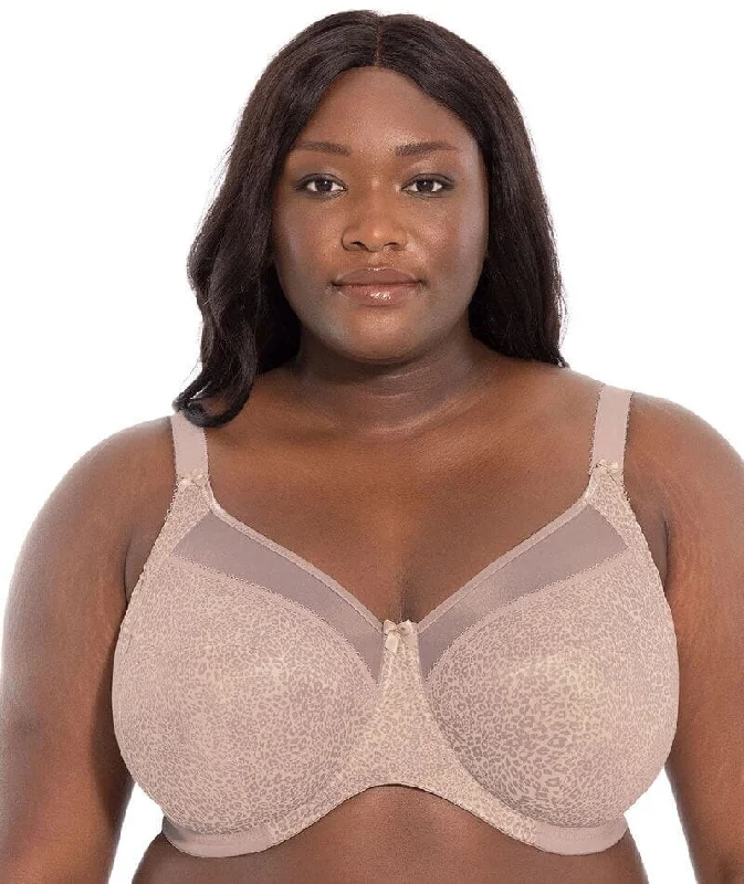 Goddess Kayla Underwired Banded Bra - Taupe Leo Push-Up Wireless Bra