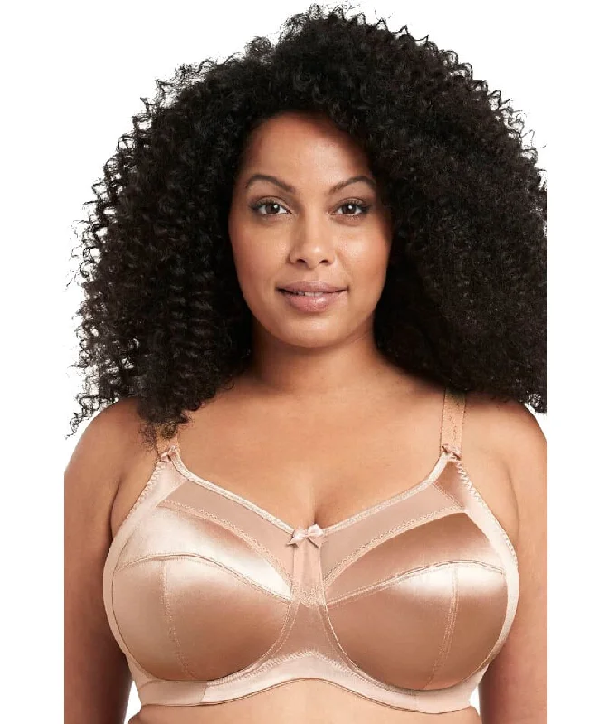 Goddess Keira Soft Cup Wire-Free Bra - Fawn High Support Bra