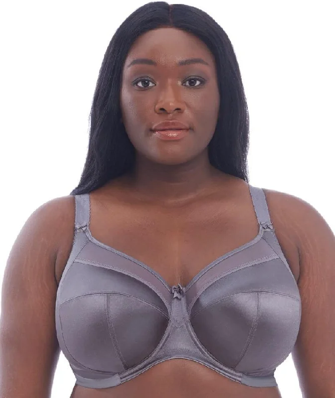 Goddess Keira Underwired Banded Bra - Blue Granite Stretchy Full Coverage
