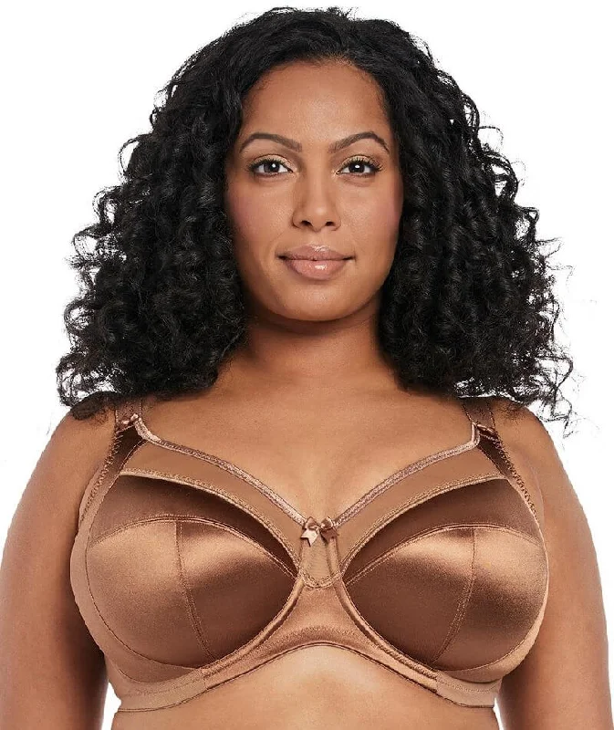 Goddess Keira Underwired Banded Bra - Cinnamon Breathable Comfort Bra