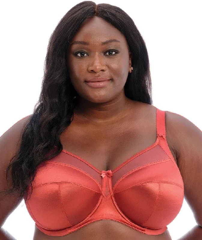 Goddess Keira Underwired Banded Bra - Mineral Red Soft Lace Bralette