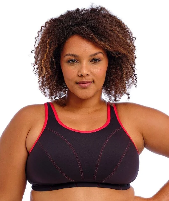 Goddess Sport Soft Cup Wire-Free Sports Bra - Black Soft Lace Bra