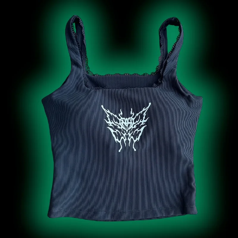 GOTHIC WINGS-BUILT IN BRA CAMI Casual Bralette Set