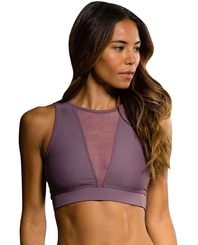 Onzie Purple Haze Briana Low Impact Sports Bra Push-Up Wireless Bra