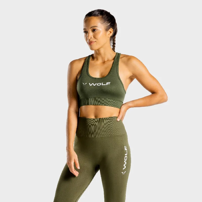 Primal Bra - Khaki Soft Mesh Bralette