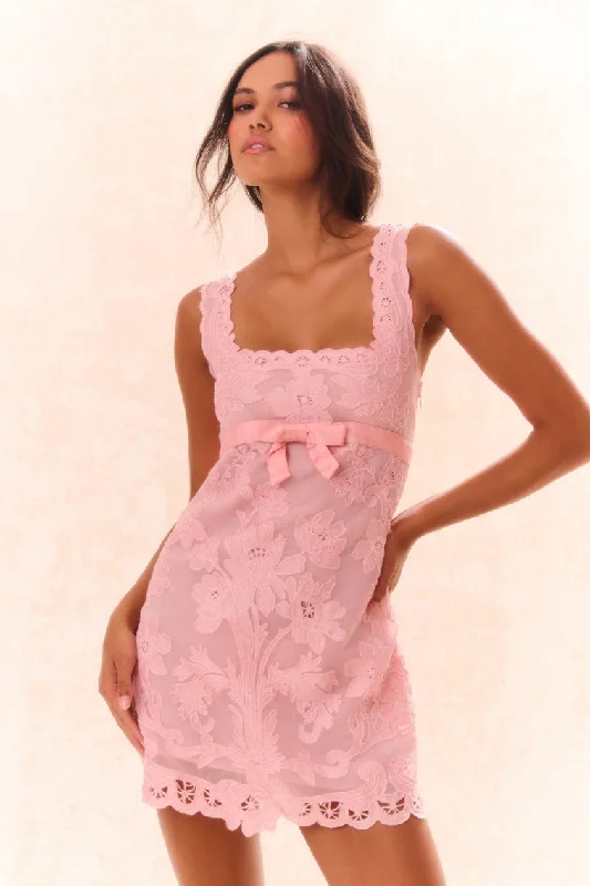 Rua Lace Mini Dress Comfortable Ruffle Mini Dress