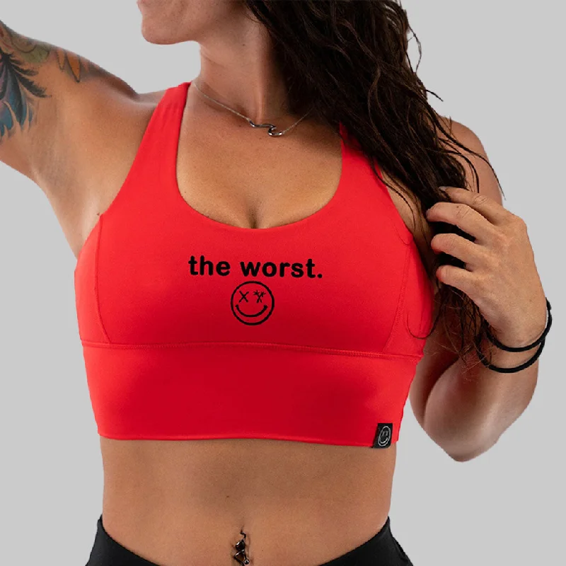 Salty Savage Ladies "the worst" X Back Sports Bra | Cocoa Beach Performance Soft Lace Bralette