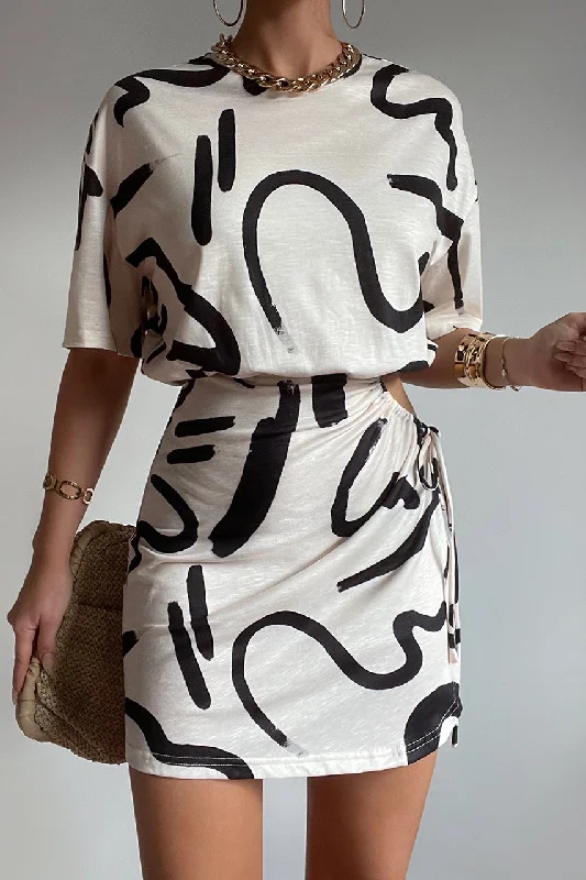 SIMONA MINI DRESS - YORK SAND Casual Button-Up Mini Dress