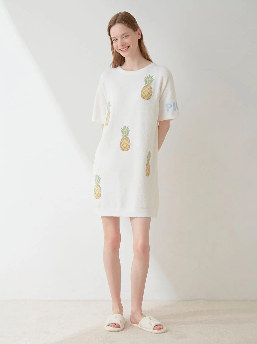 Smoothie Fruit Lounge Mini Dress Elegant Silk Mini Dress
