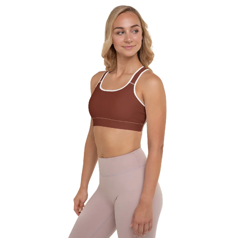 Trimmed Padded Sports Bra Trendy Lace Bra