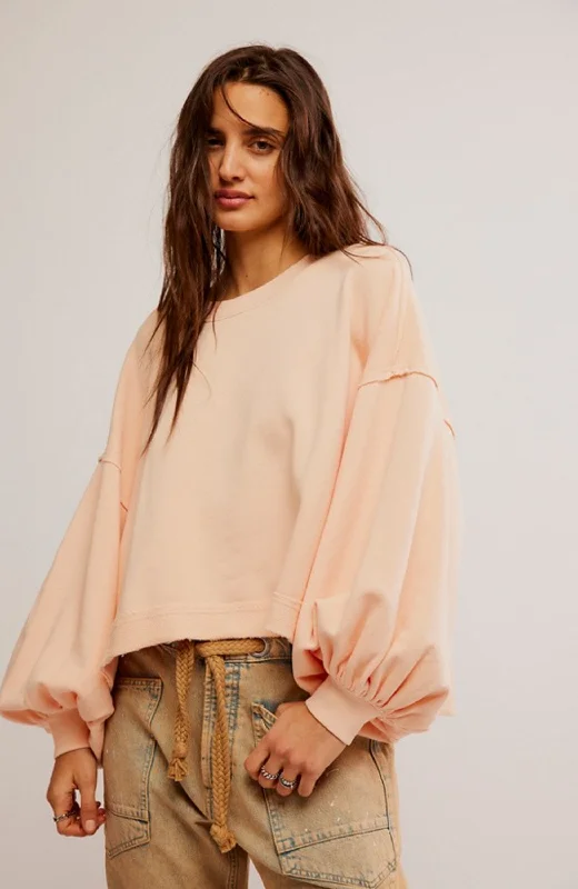 Free People - Trish Sweatshirt Hoodie with Hem Fringe Bohemian Relaxed