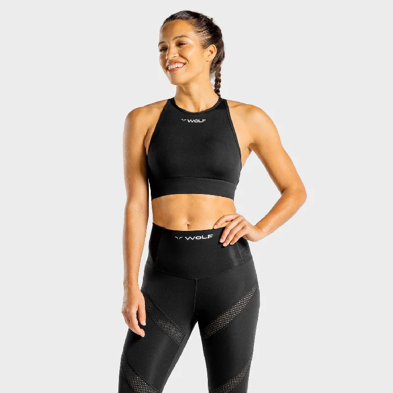 Wolf Sports Bra - Onyx Stylish Lace Bralette