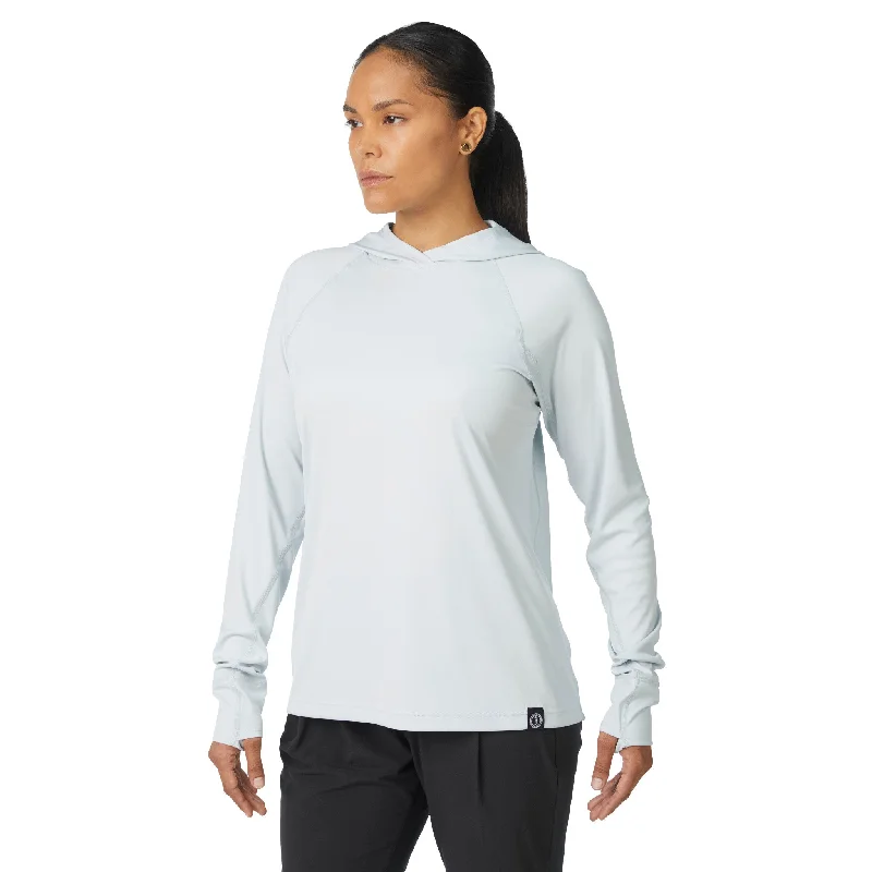 Women's Adelphi UV Hooded L/S Hoodie with Monochrome Minimalist Simple