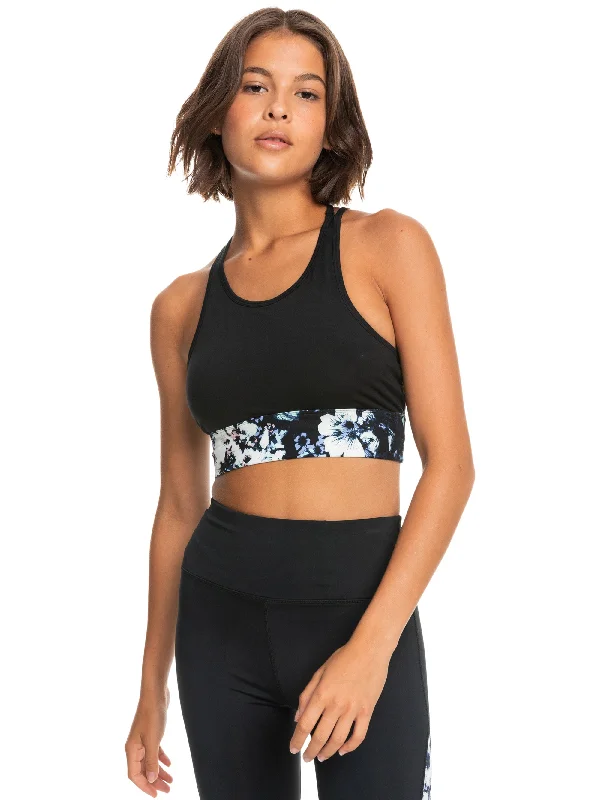 Womens Illusion Of Bliss Strappy Sports Bra Chic Lace Bra