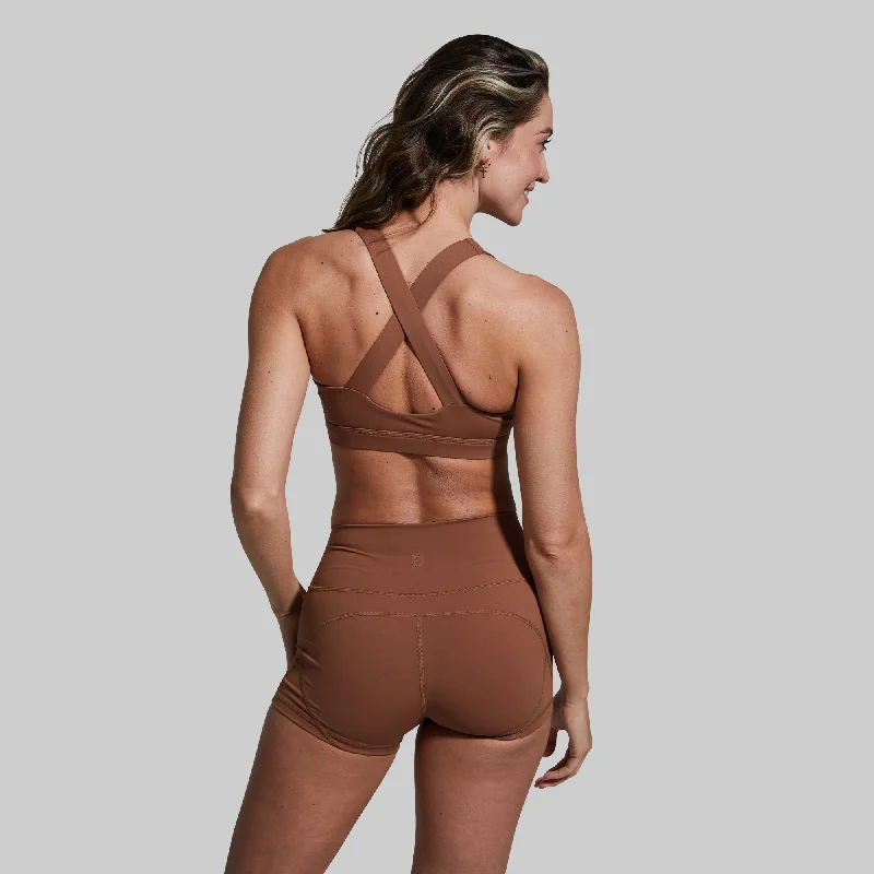Your Essential Sports Bra (Carob) Lace-Trimmed Bra