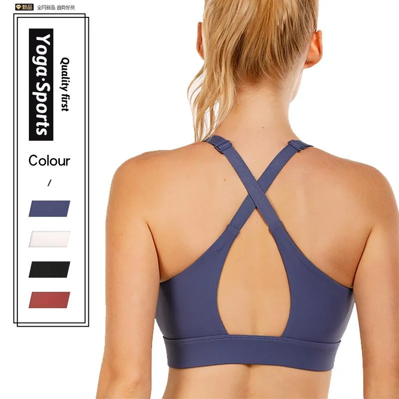 Zipper Sports Bra Running Shockproof Fitness Underwear  Women's Beautiful Back Breathable Bra Seamless Sports Bra