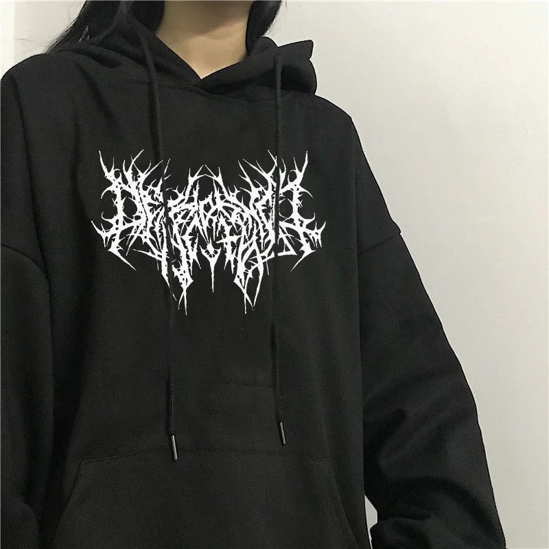 Gothic Oversized Hoodie Long Sleeve Sweatshirt Women Pullover Hoodie with Tie-Dye Psychedelic Retro