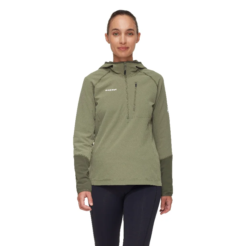 Mammut Women's Madris Light ML Half Zip Hoody Hoodie with Illustration Artistic Creative