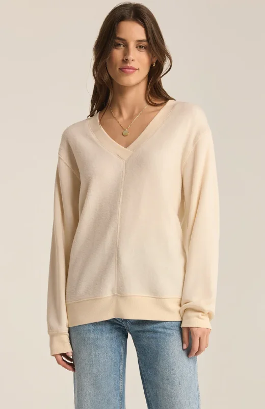 Z Supply - Off The Clock Cozy Sweatshirt Hoodie with Side Slits Relaxed Casual