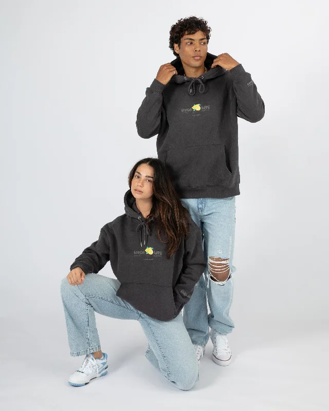 Picked For You Hoodie - Charcoal Hoodie with Distressed Vintage Worn