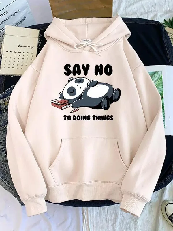 Say no to doing things - Sweatshirt Hoodie with Patch Decorative Personalized