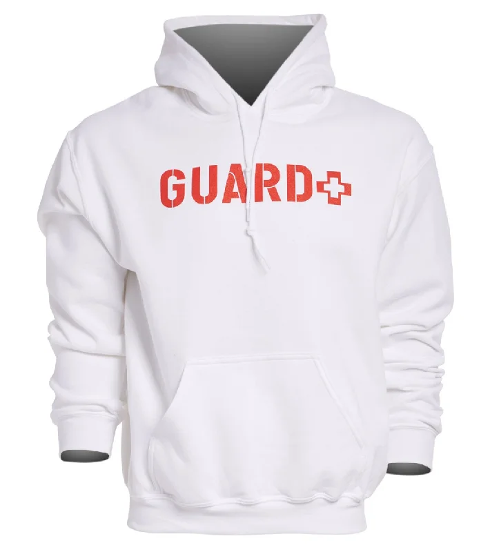Sporti Guard Unisex Hooded Sweatshirt Arctic White Hoodie with Hem Ribbing Snug Secure