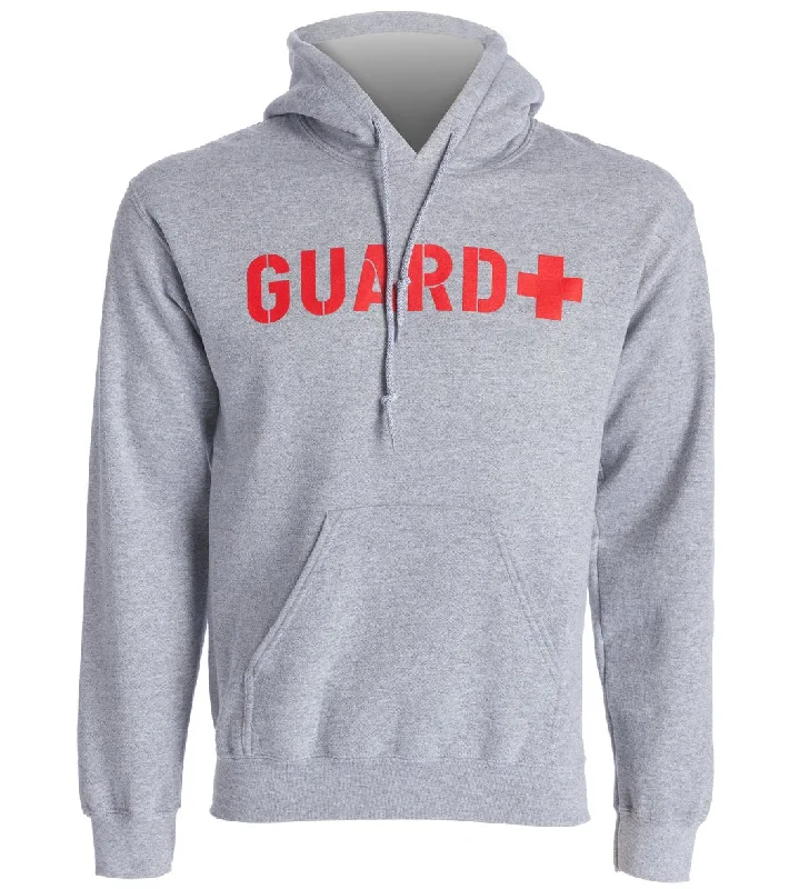 Sporti Guard Unisex Hooded Sweatshirt Heather Grey Hoodie with Toggle Buttons Decorative Unique