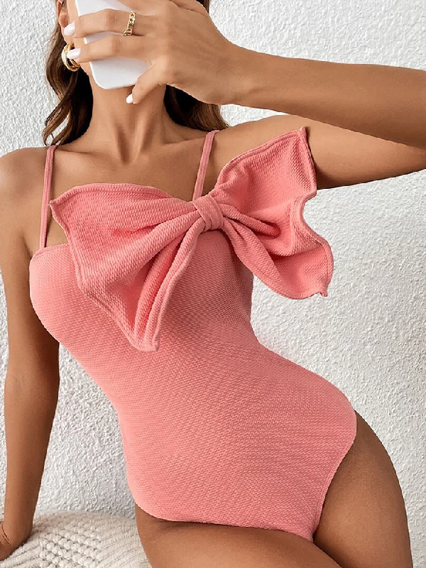 2023 New Sexy One Piece Swimsuit Solid Pink Ruffle Swimwear Women Bathing Suit Beach Wear Backless Monokini Summer Sleek Full Coverage 2023 New Sexy One Piece Swimsuit Solid Pink Ruffle Swimwear Women Bathing Suit Beach Wear Backless Monokini Summer Sleek Full Coverage