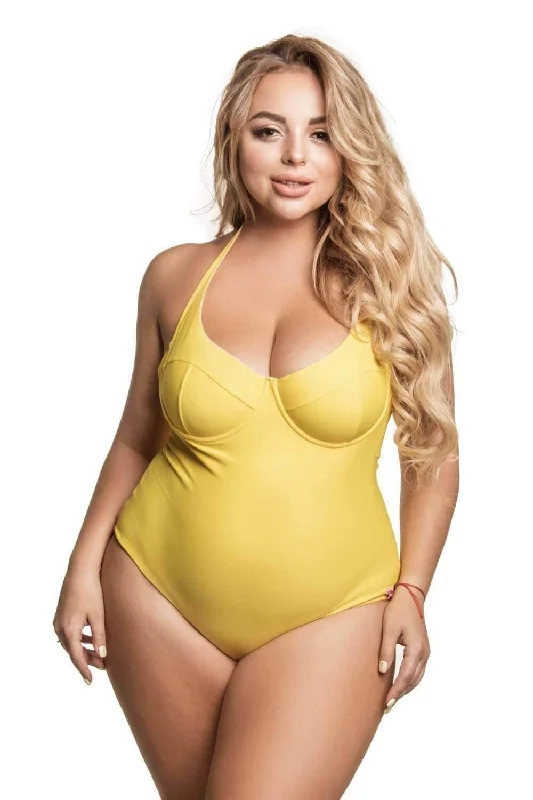 Donna yellow swimsuit plus size Timeless Black Bikini