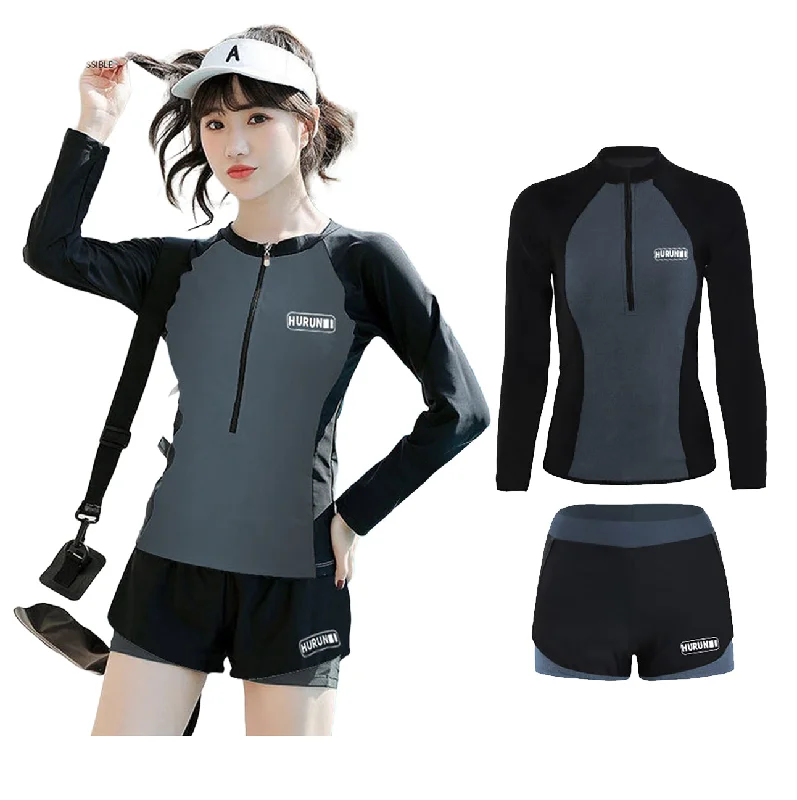 Fancydresswale Girls and Women Swimming Suit Full Sleeve, Beach wear Quick Dry Surfing Dress,Women Full Body Swimsuit with Pads Casual Swim Dress